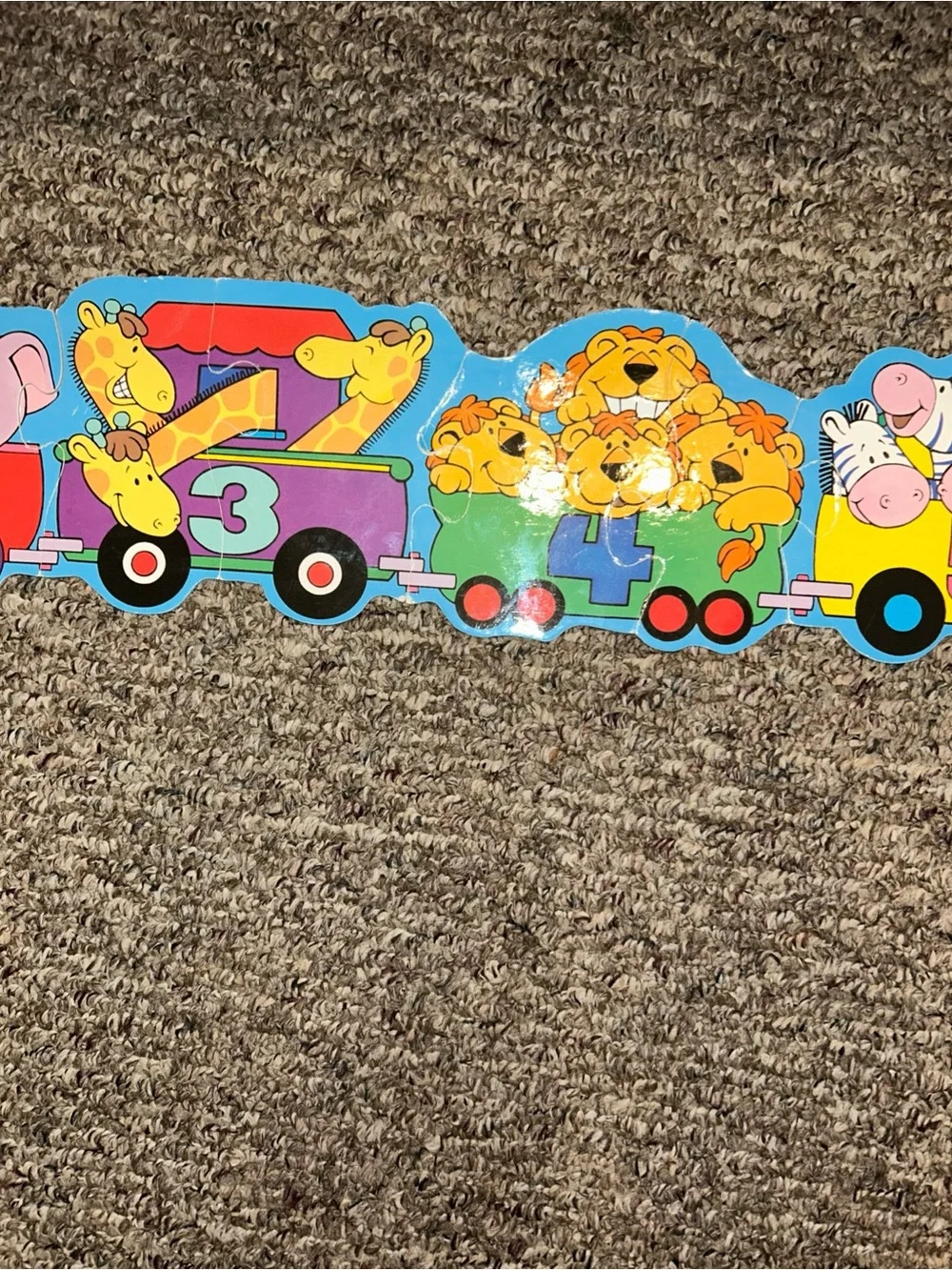 Great American Puzzle Factory, 20 Piece Train Shaped Floor Puzzle, *Complete*